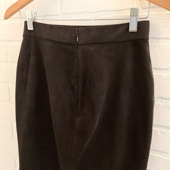 Aritzia Wilfred Free Skirt Lis Vegan Faux Suede Column Side slits Black Size 0 - Picture 8 of 10